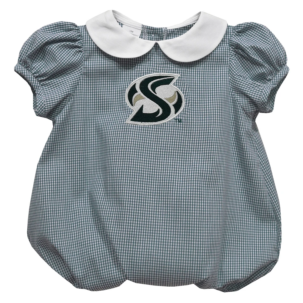 Girls Infant Vive La Fete Green Sacramento State Hornets Puffy Bubble Dress