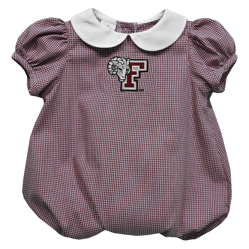 Girls Infant Vive La Fete Maroon Fordham Rams Puffy Bubble Dress