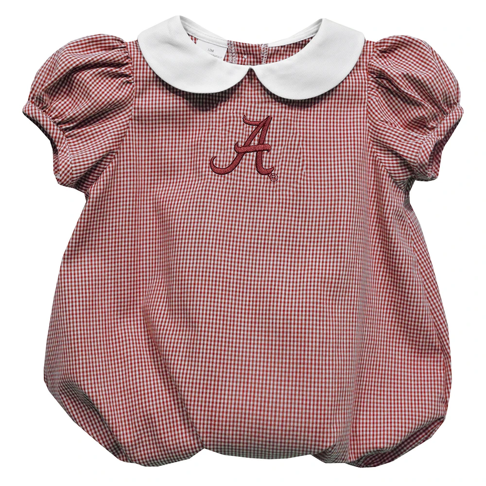 Girls Infant Vive La Fete Crimson Alabama Crimson Tide Puffy Bubble Dress