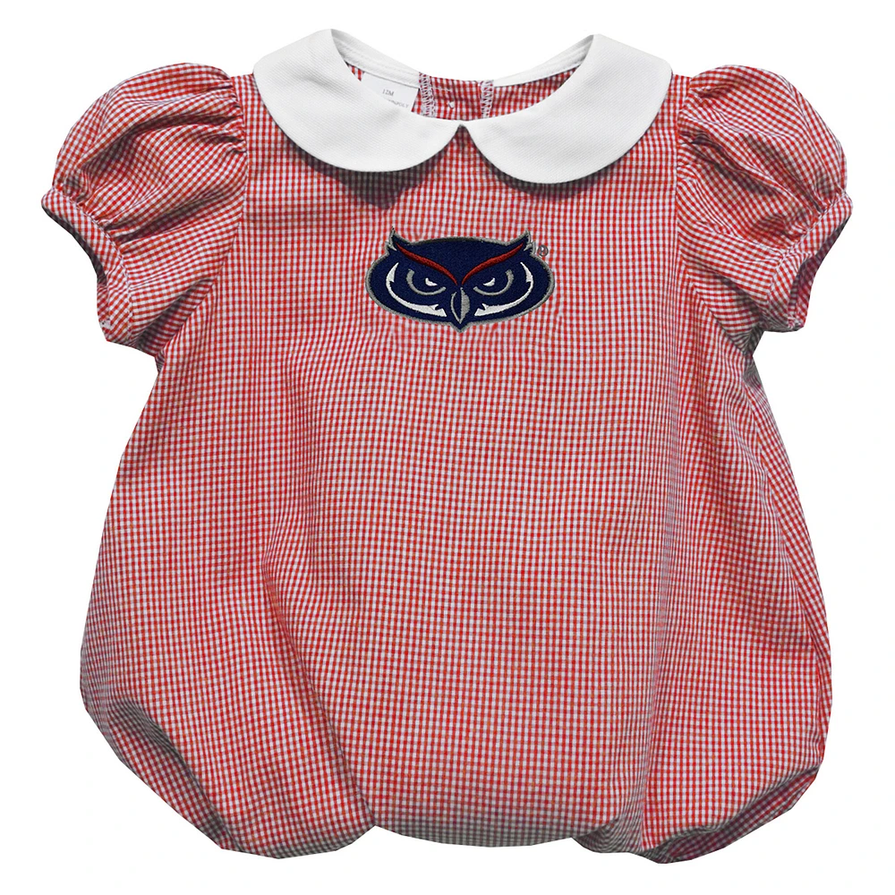 Girls Infant Vive La Fete Red Florida Atlantic Owls Puffy Bubble Dress