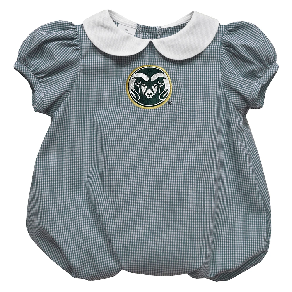 Girls Infant Vive La Fete Green Colorado State Rams Puffy Bubble Dress