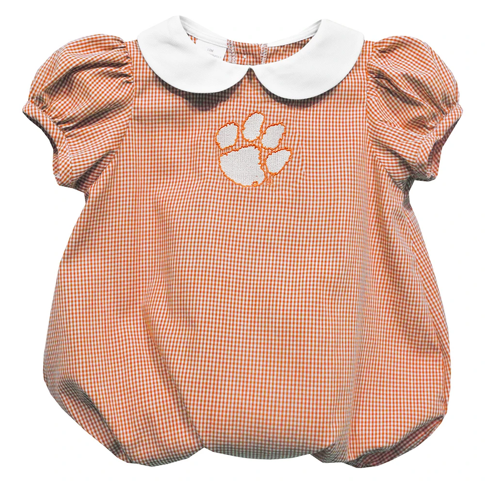 Girls Infant Vive La Fete Orange Clemson Tigers Puffy Bubble Dress