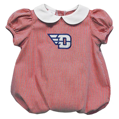 Girls Infant Vive La Fete Red Dayton Flyers Puffy Bubble Dress