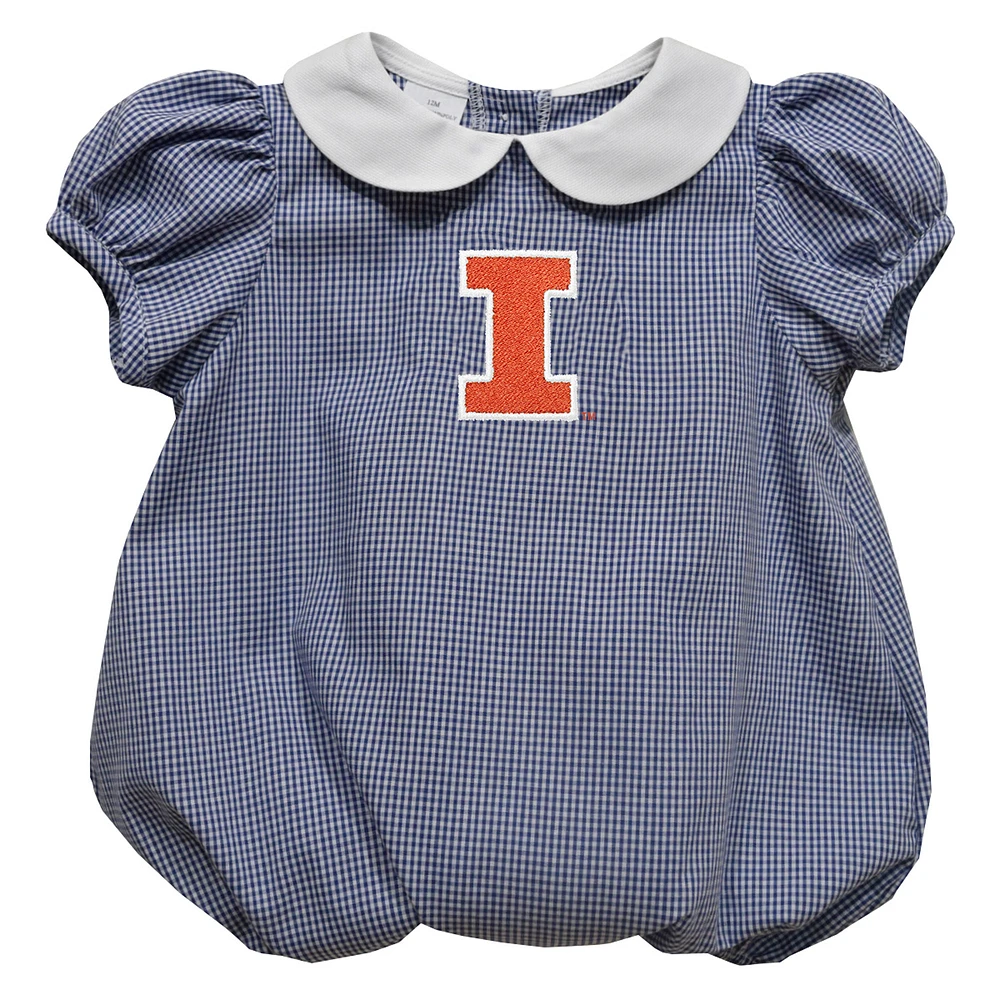 Girls Infant Vive La Fete Navy Illinois Fighting Illini Puffy Bubble Dress