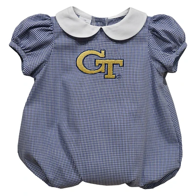 Girls Infant Vive La Fete  Blue Georgia Tech Yellow Jackets Puffy Bubble Dress