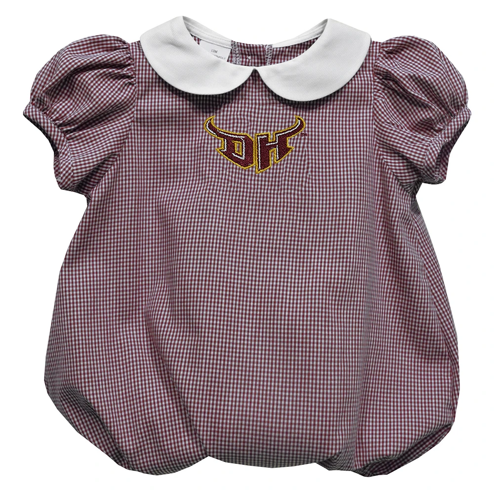 Girls Infant Vive La Fete Maroon Cal State Dominguez Hills Toros Puffy Bubble Dress