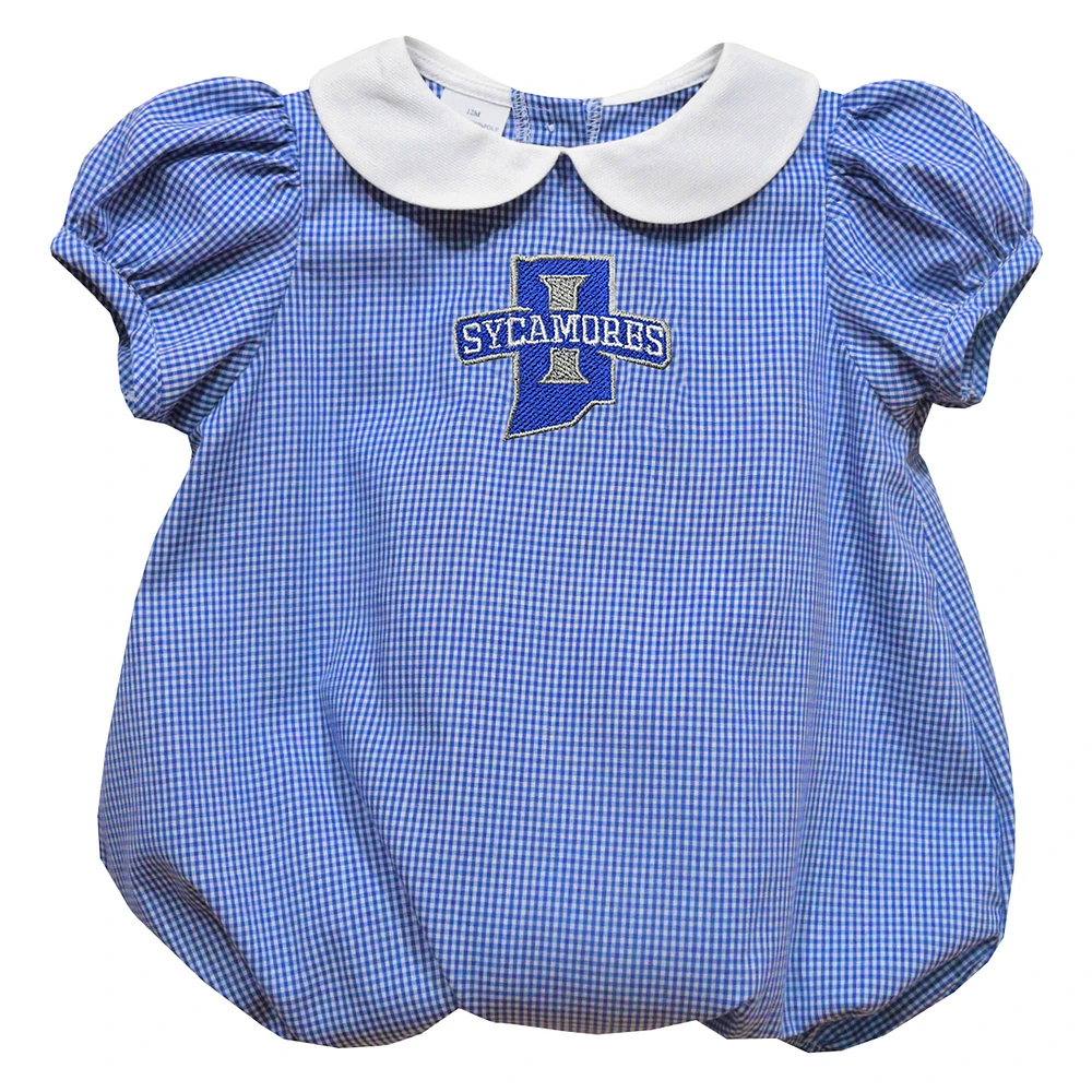 Girls Infant Vive La Fete Royal Indiana State Sycamores Puffy Bubble Dress