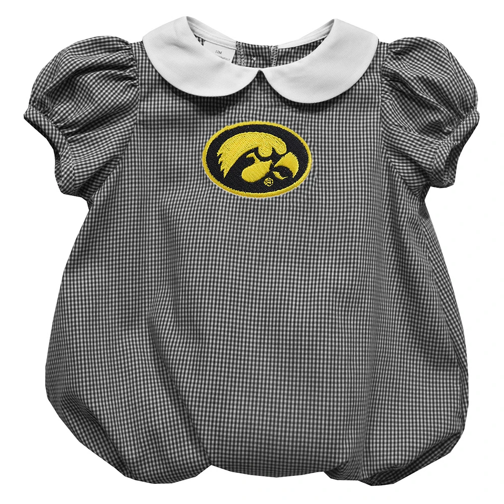 Girls Infant Vive La Fete Black Iowa Hawkeyes Puffy Bubble Dress