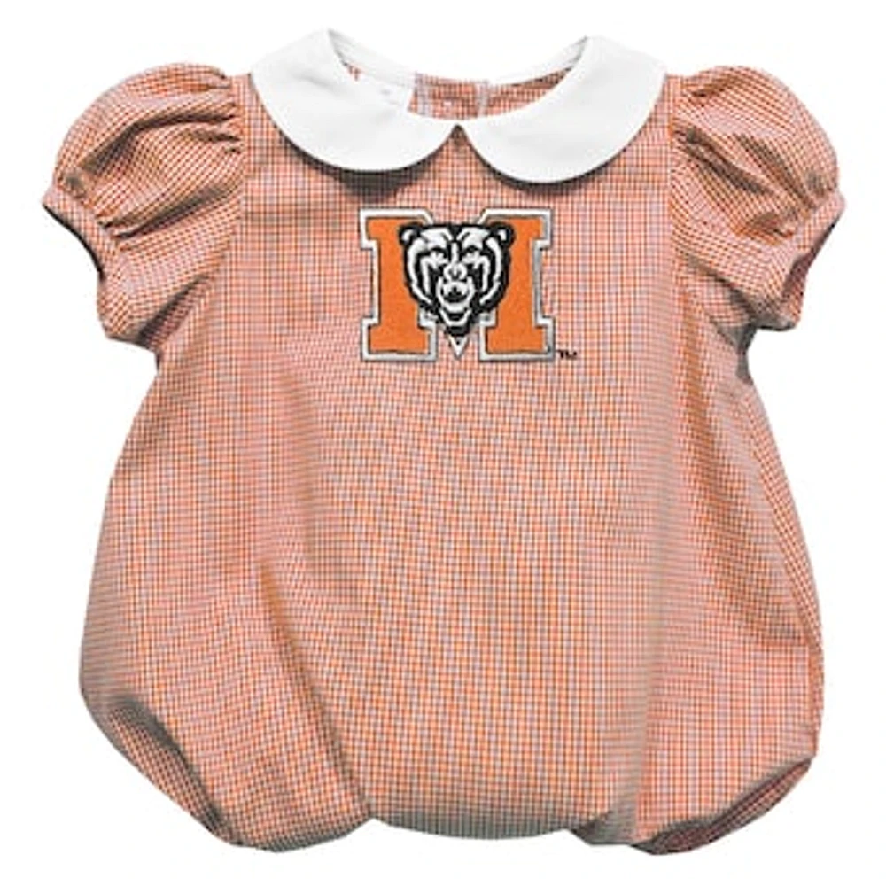 Girls Infant Vive La Fete Orange Mercer Bears Puffy Bubble Dress
