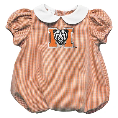 Girls Infant Vive La Fete Orange Mercer Bears Puffy Bubble Dress