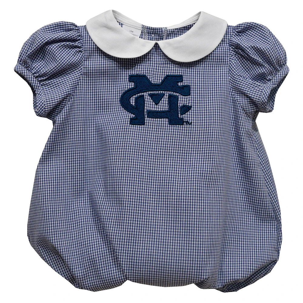 Girls Infant Vive La Fete Navy Mississippi College Choctaws Puffy Bubble Dress