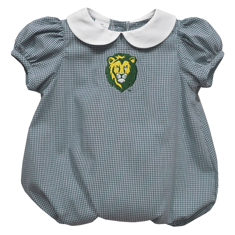 Girls Infant Vive La Fete Green Southeastern Louisiana Lions Puffy Bubble Dress