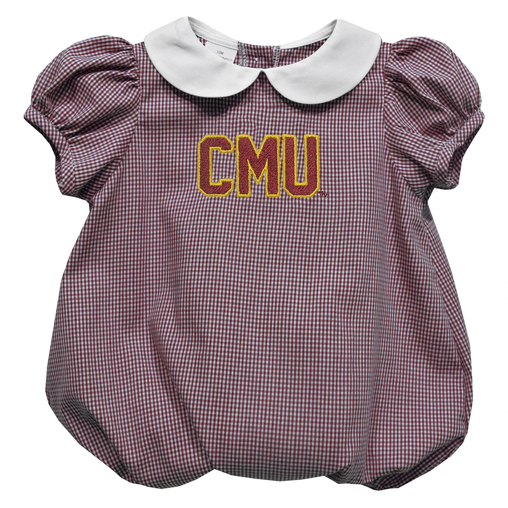 Girls Infant Vive La Fete Maroon CMU Mavericks Puffy Bubble Dress