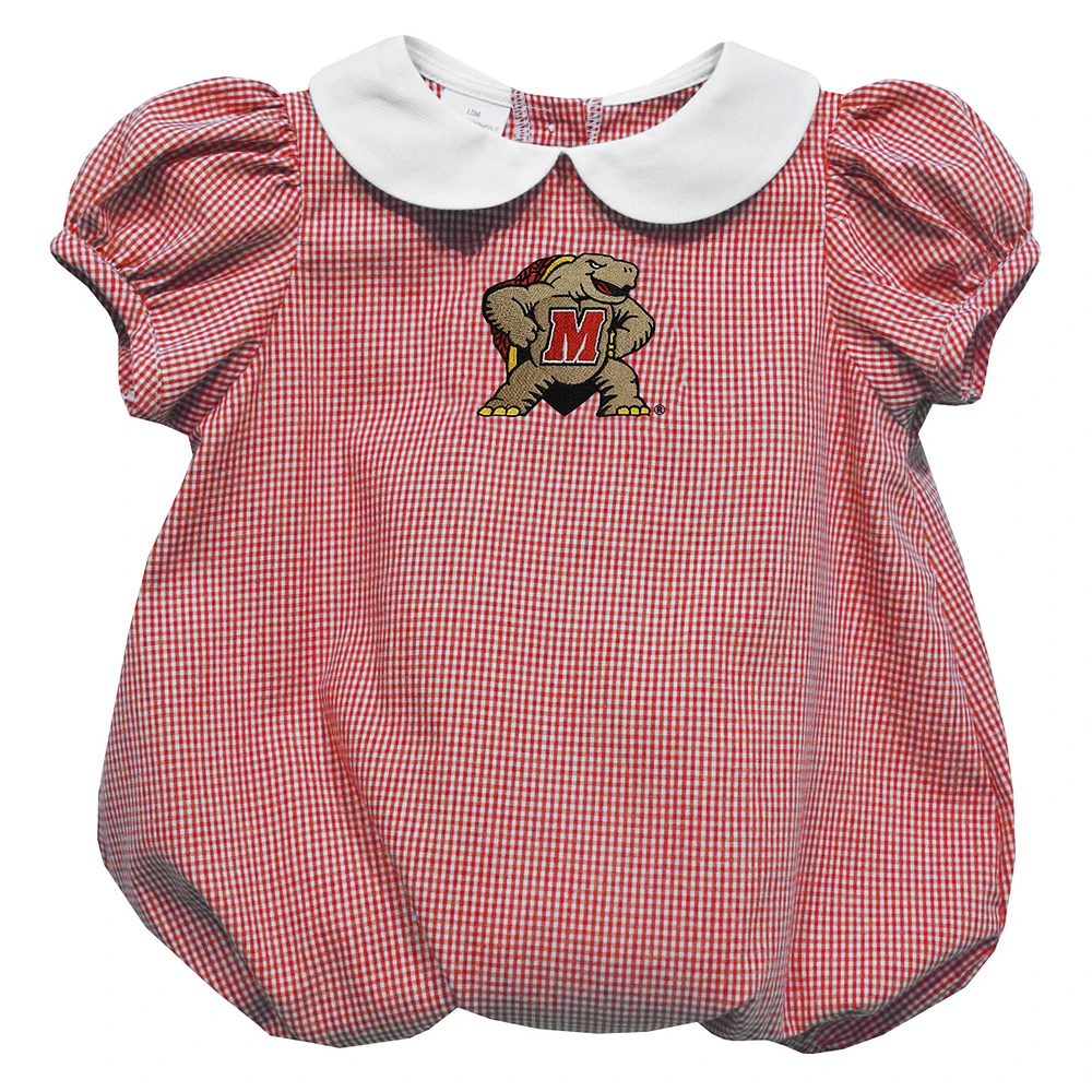 Girls Infant Vive La Fete Red Maryland Terrapins Puffy Bubble Dress