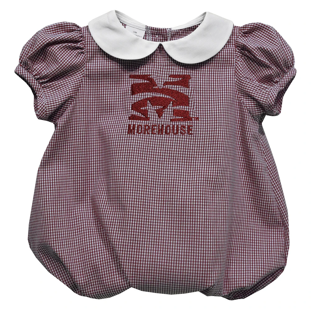 Girls Infant Vive La Fete Maroon Morehouse Tigers Puffy Bubble Dress
