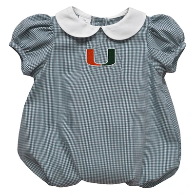 Girls Infant Vive La Fete Green Miami Hurricanes Puffy Bubble Dress