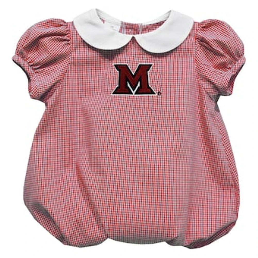 Girls Infant Vive La Fete Red Miami University RedHawks Puffy Bubble Dress