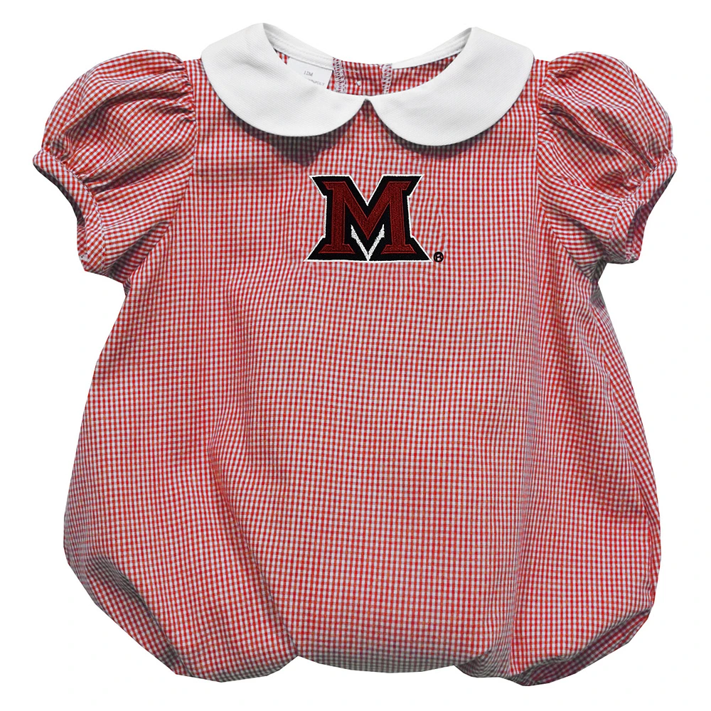 Girls Infant Vive La Fete Red Miami University RedHawks Puffy Bubble Dress