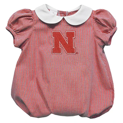 Girls Infant Vive La Fete Scarlet Nebraska Huskers Puffy Bubble Dress