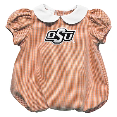 Girls Infant Vive La Fete Orange Oklahoma State Cowboys Puffy Bubble Dress