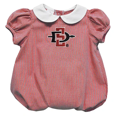 Girls Infant Vive La Fete Cardinal San Diego State Aztecs Puffy Bubble Dress