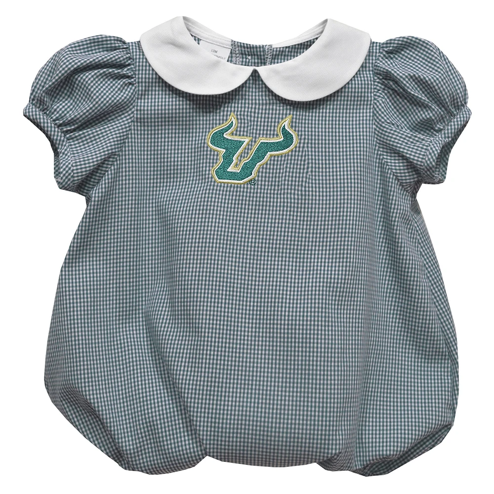 Girls Infant Vive La Fete Green South Florida Bulls Puffy Bubble Dress