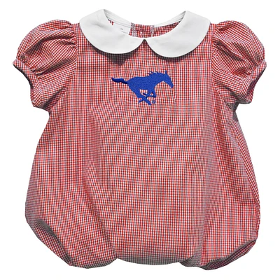 Girls Infant Vive La Fete Red SMU Mustangs Puffy Bubble Dress