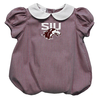 Girls Infant Vive La Fete Maroon Southern Illinois Salukis Puffy Bubble Dress