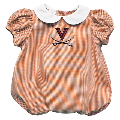 Girls Infant Vive La Fete Orange Virginia Cavaliers Puffy Bubble Dress