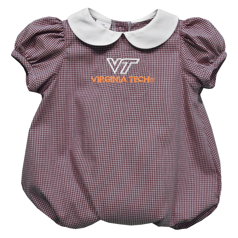 Girls Infant Vive La Fete Maroon Virginia Tech Hokies Puffy Bubble Dress