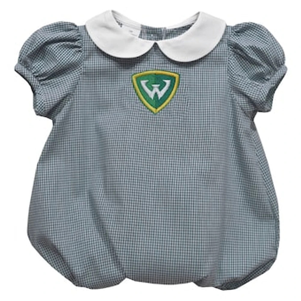 Girls Infant Vive La Fete Green Wayne State Warriors Puffy Bubble Dress