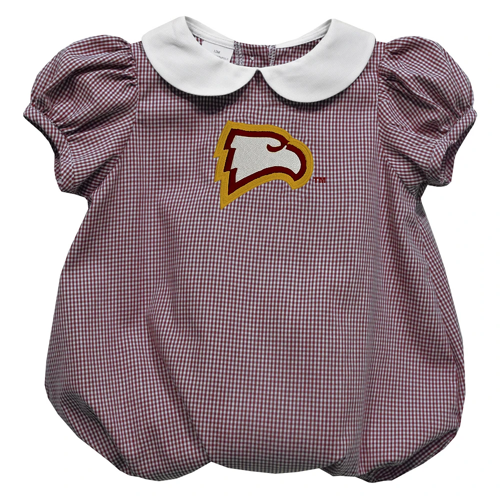 Girls Infant Vive La Fete Maroon Winthrop Eagles Puffy Bubble Dress