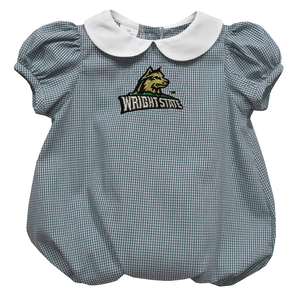 Girls Infant Vive La Fete Hunter Green Wright State Raiders Puffy Bubble Dress
