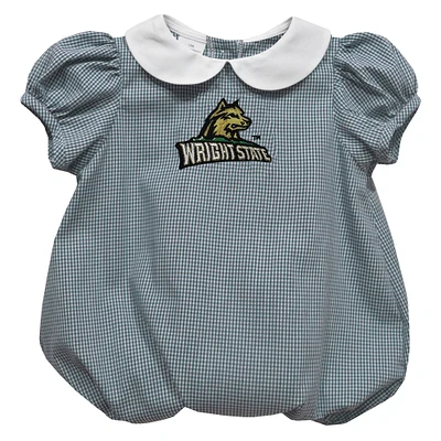 Girls Infant Vive La Fete Hunter Green Wright State Raiders Puffy Bubble Dress