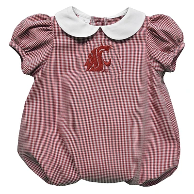 Girls Infant Vive La Fete Crimson Washington State Cougars Puffy Bubble Dress