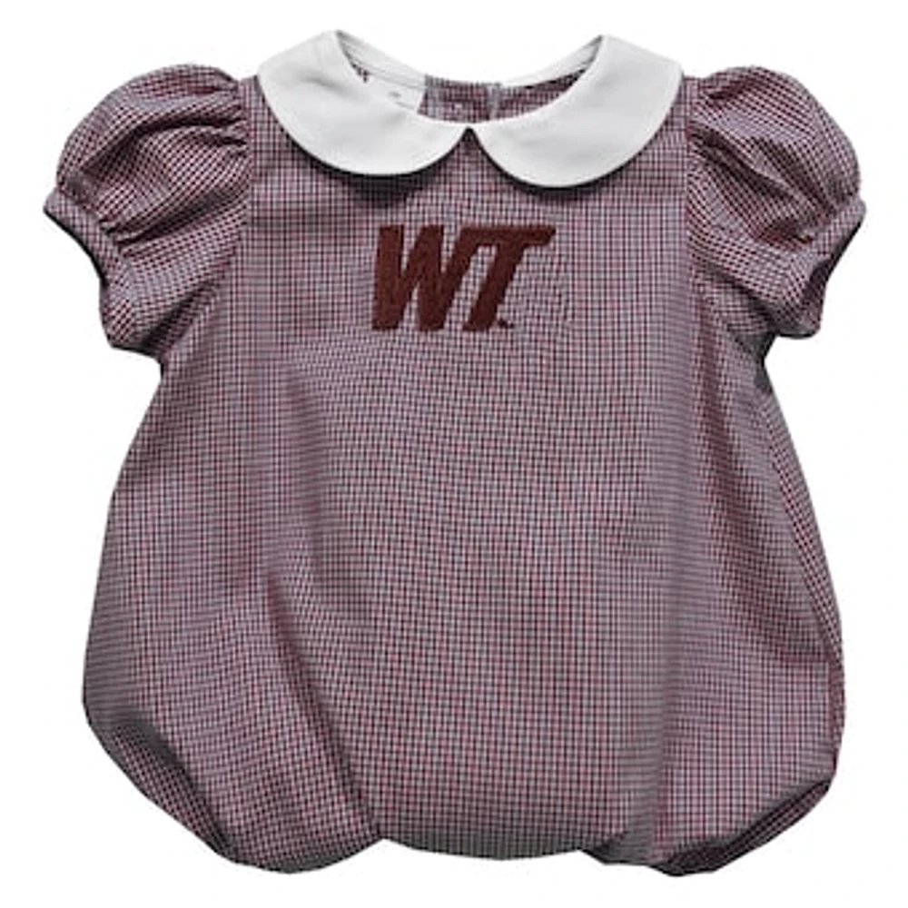 Girls Infant Vive La Fete Maroon West Texas A&M Buffaloes Puffy Bubble Dress