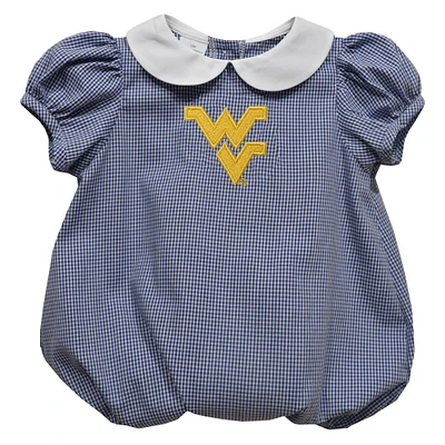 Girls Infant Vive La Fete Navy West Virginia Mountaineers Puffy Bubble Dress