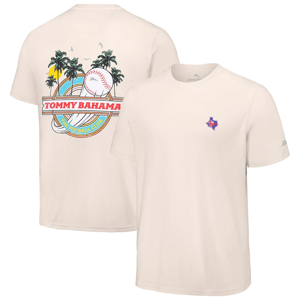 Men's Tommy Bahama Cream Texas Rangers Fly Ball Club T-Shirt