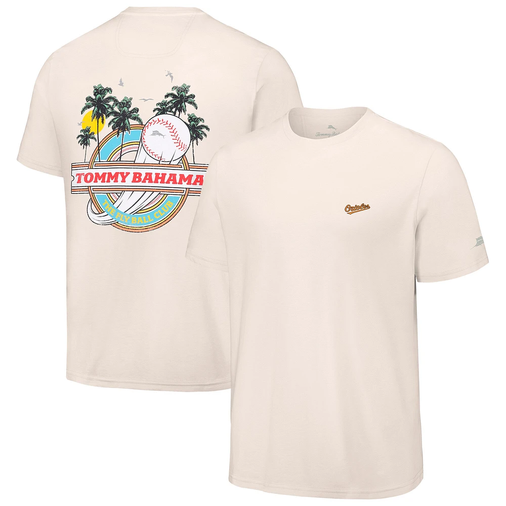 Men's Tommy Bahama Cream Baltimore Orioles Fly Ball Club T-Shirt