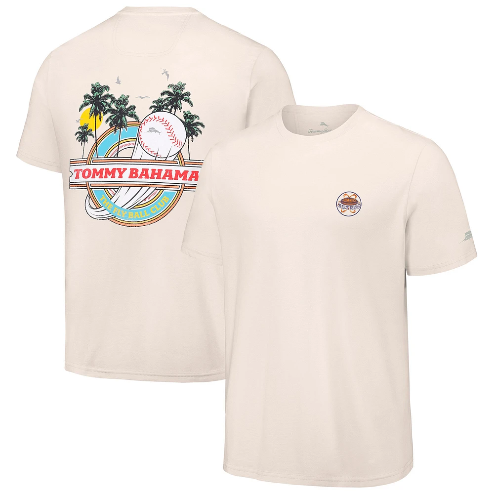 Men's Tommy Bahama Cream Houston Astros Fly Ball Club T-Shirt