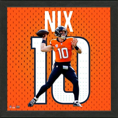 Highland Mint Bo Nix Denver Broncos 13'' x 13'' Impact Jersey Framed Photo