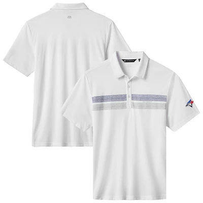 Men's TravisMathew White Toronto Blue Jays Top Recruit Tri-Blend Polo