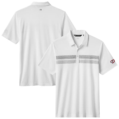 Men's TravisMathew White Arizona Diamondbacks Top Recruit Tri-Blend Polo