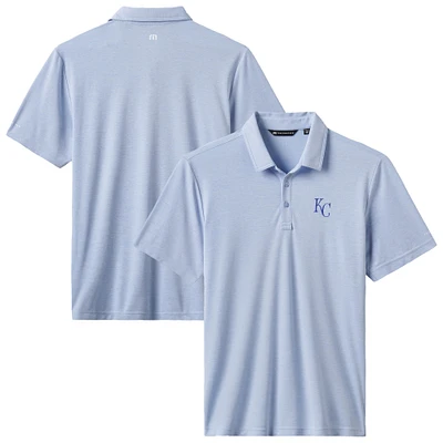 Men's TravisMathew Light Blue Kansas City Royals Playoff Pitch Tri-Blend Polo