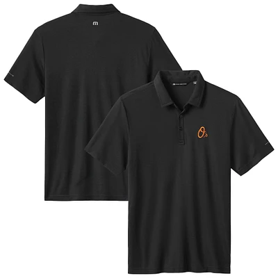 Men's TravisMathew Black Baltimore Orioles Playoff Pitch Tri-Blend Polo