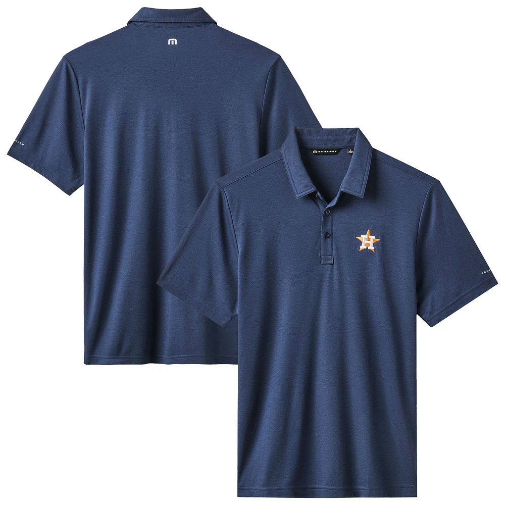 Men's TravisMathew Navy Houston Astros Playoff Pitch Tri-Blend Polo