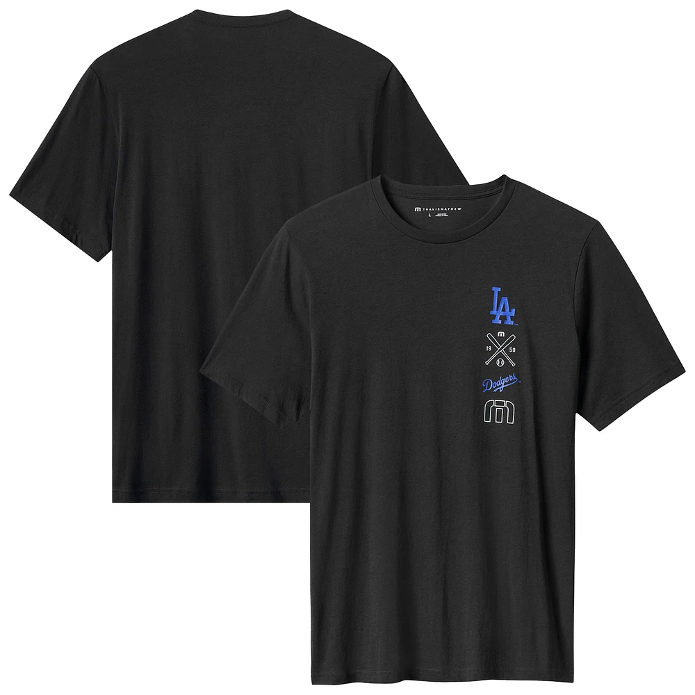 Men's TravisMathew Black Los Angeles Dodgers Sunset Slam 2.0 T-Shirt