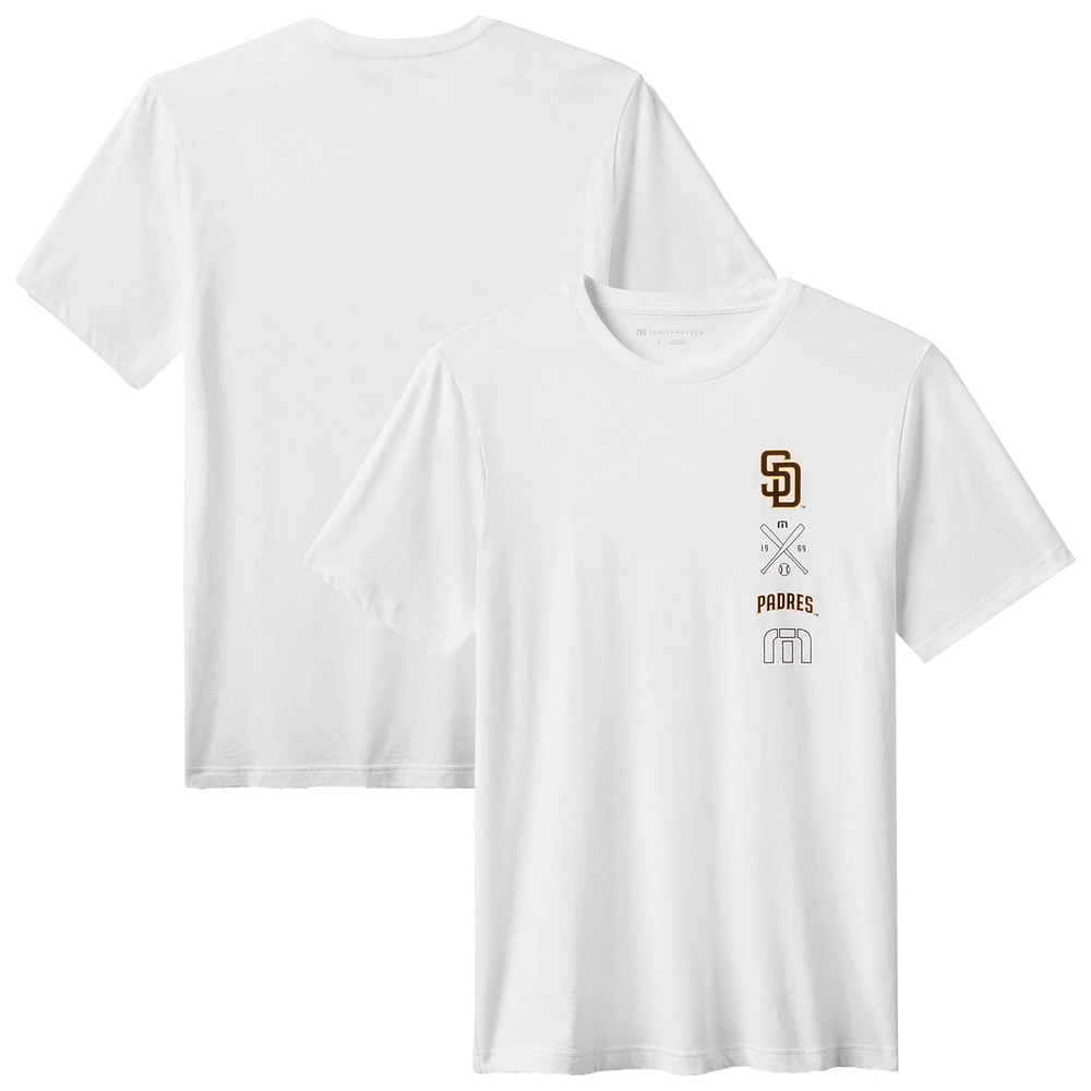 Men's TravisMathew White San Diego Padres Sunset Slam 2.0 T-Shirt