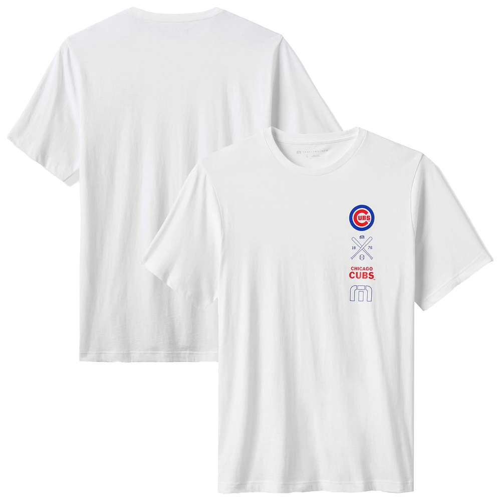 Men's TravisMathew White Chicago Cubs Sunset Slam 2.0 T-Shirt