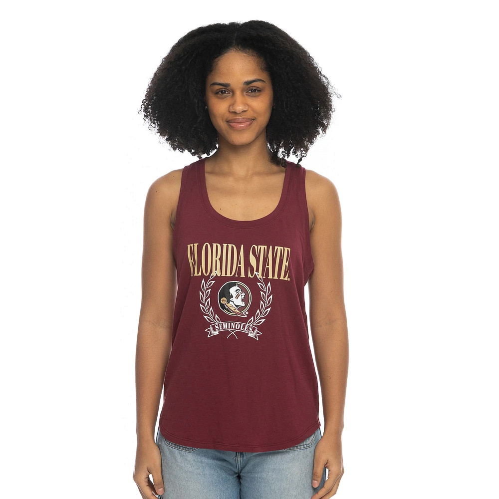 Women's ZooZatz Garnet Florida State Seminoles Everyday Tri-Blend Tank Top